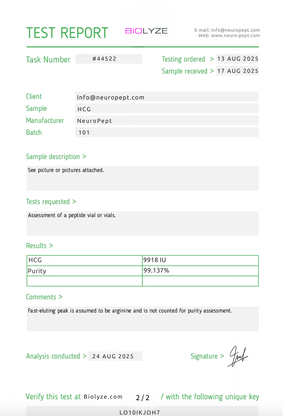 Fertility Support Agent 1000IUs (HCG)