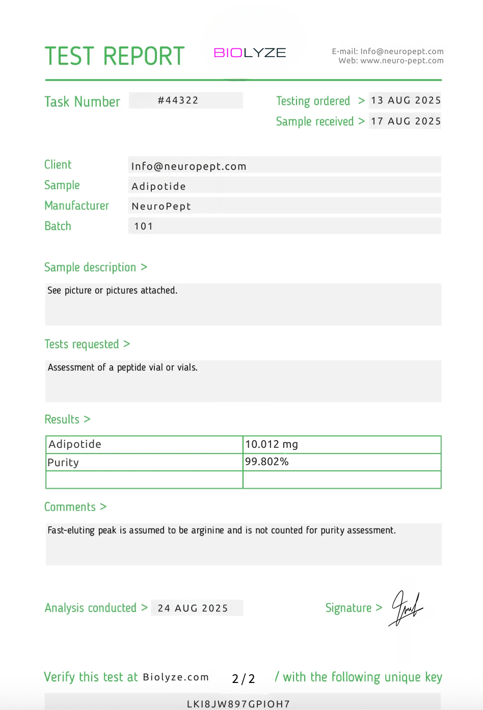 Fat Loss Agent 10mg (Adipotide)