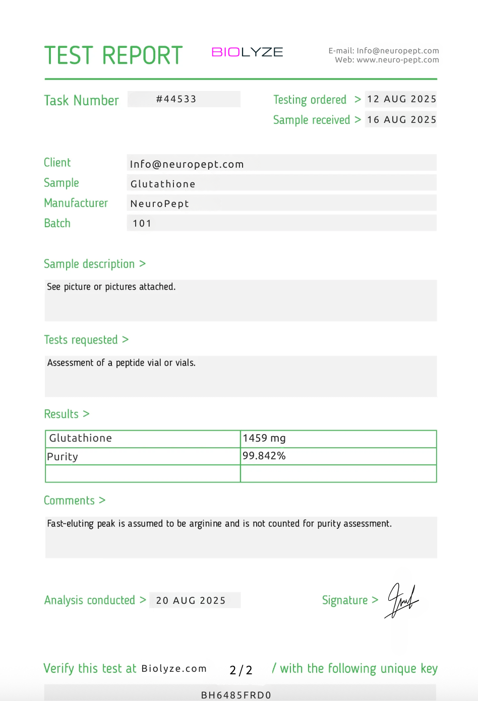 Master Antioxidant 1500mg (Glutathione)