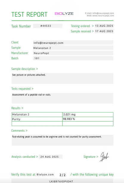 Tanning 2 10mg (Melanotan)