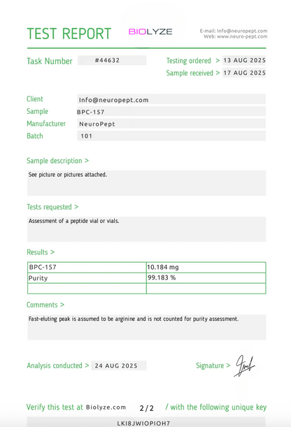Tissue Repair Factor 10mg (BPC-157)
